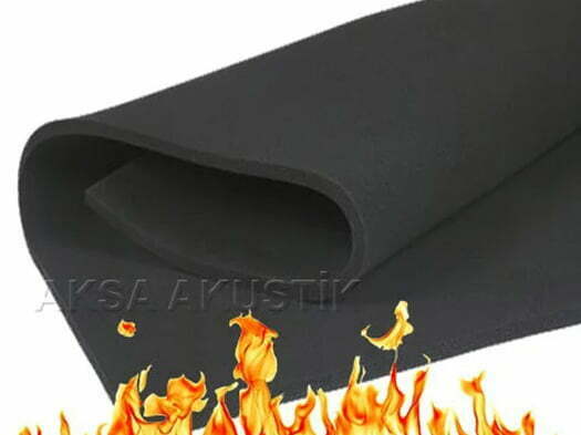 akustik yanmaz düz sünger 