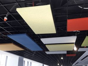 akustik yüzer tavan panelleri