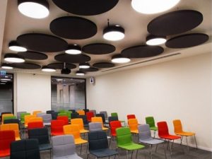 akustik yüzer tavan panelleri