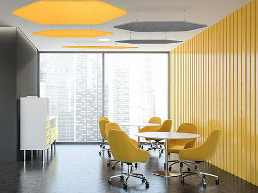 akustik yüzer tavan panelleri